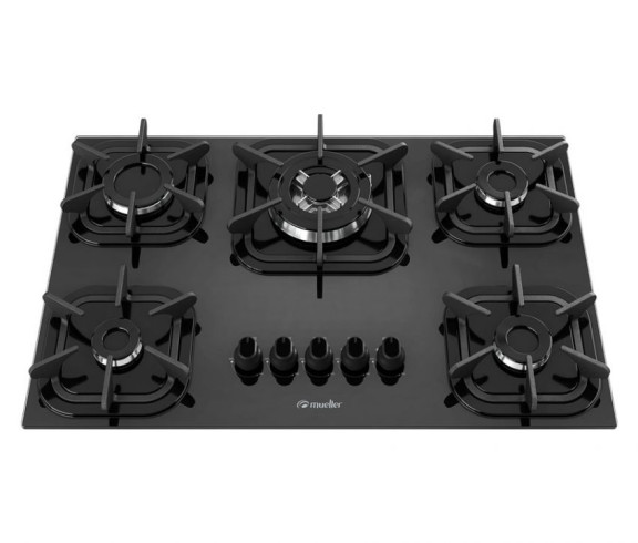 Anafe Mueller Cooktop Vidrio 5H Negro