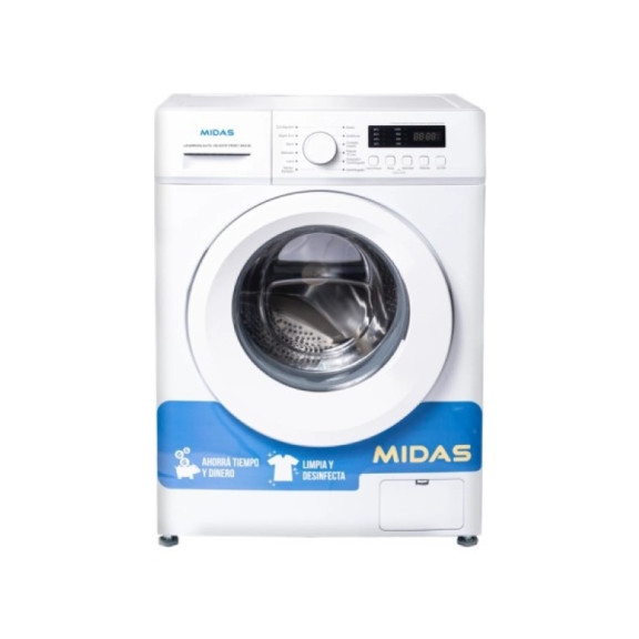 LAVARROPAS MIDAS CARGA FRONTAL AUTOMATICA 6KG BLANCO